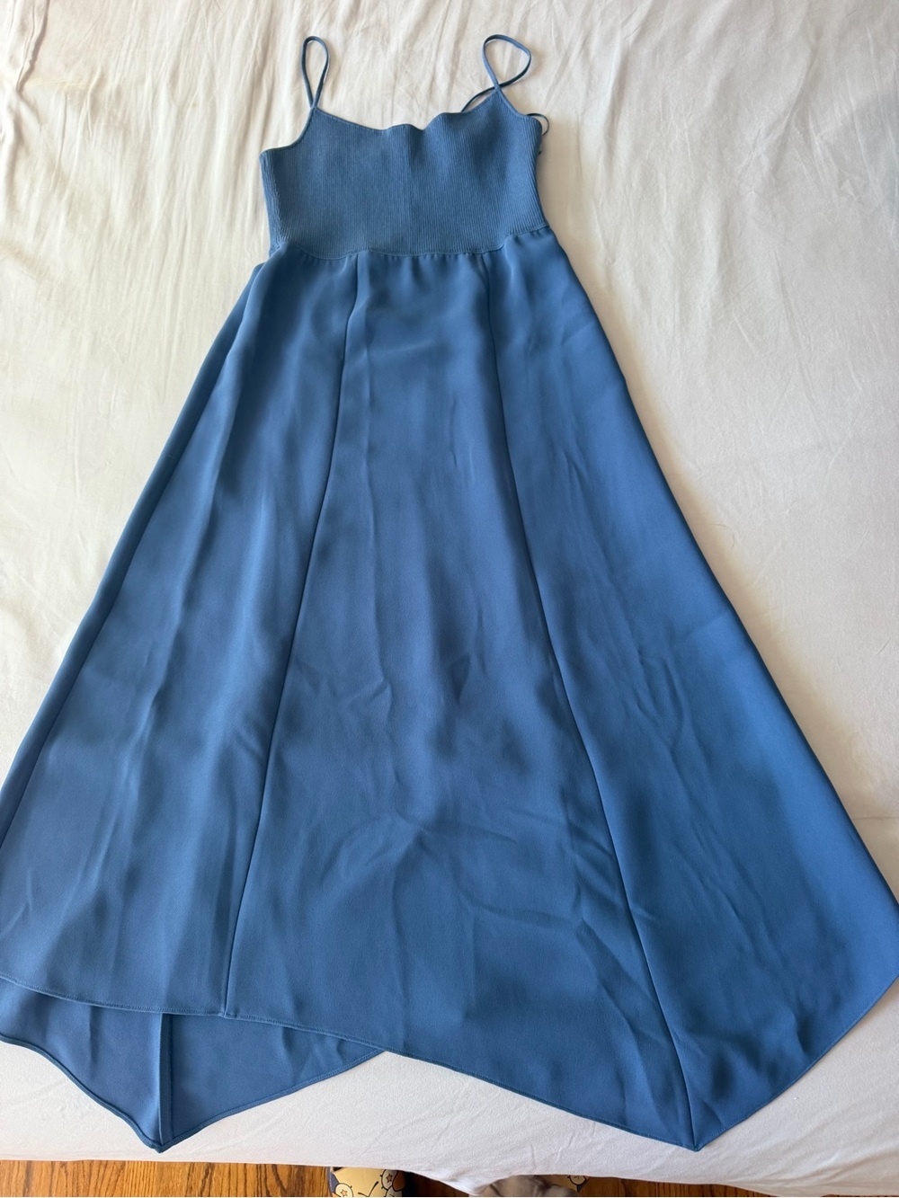 Theory Dusty Blue Ribbed Tank Top - Picture 1 of 8